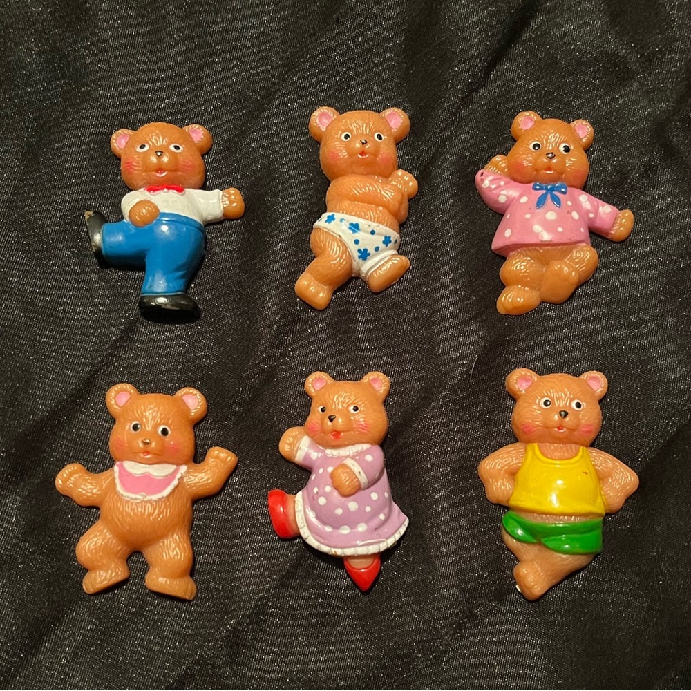 Vintage 1980s Bear Fridge Magnets